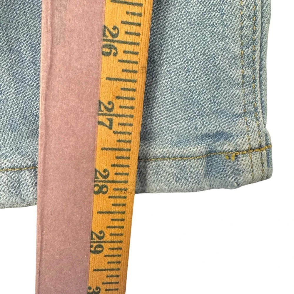 Wrangler x Barbie Distressed High‎ Rise Straight Leg Jeans Light Wash MGW25MN 7
